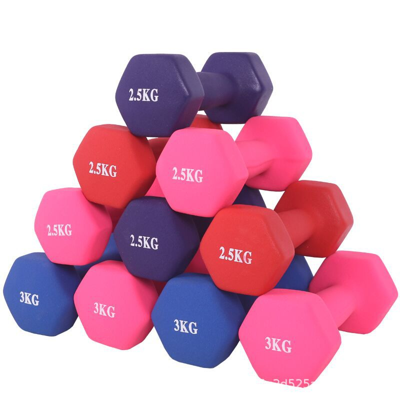 [2 KG] Tạ tay nữ 2kg lõi gang đặc bọc cao su tập gym yoga chống trơn trượt, xước vỡ sàn