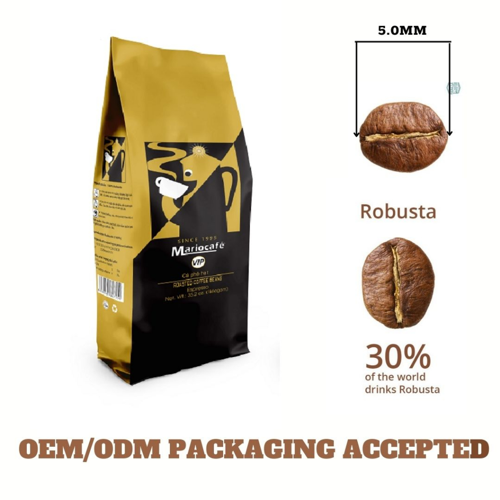 Cà phê Robusta nguyên chất 100%  - Đắng đậm, mạnh đặc trưng