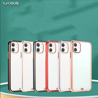 Ốp lưng điện thoại Likgus chất liệu nhựa dẻo TPU trong suốt viền màu chống sốc cho iP Xs Xs Max iP 11 11 Pro Max