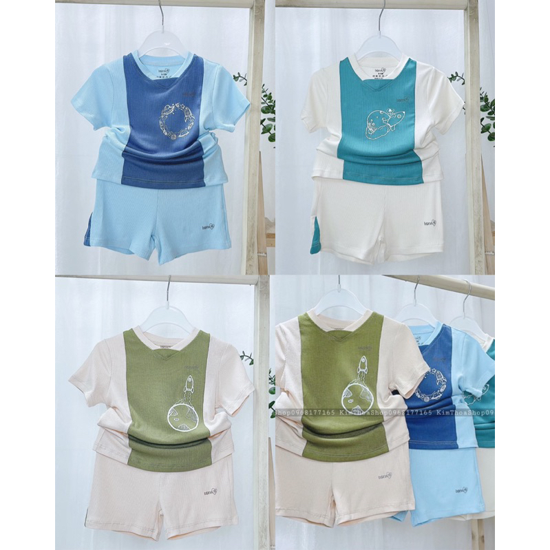 Bộ Cộc Tay Bons99 Modal Siêu Mềm Mịn Cho Bé 6m-5y