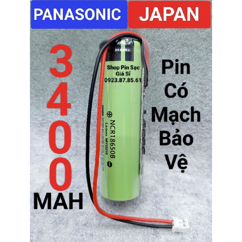 Pin 18650 PANASONIC 3400maH Tông đơ cắt tóc JAPAN