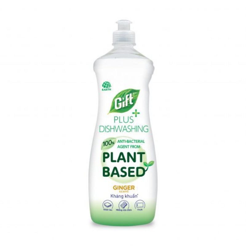 Nước rửa chén Gift Plus 800ml  Kháng khuẩn thiên nhiên