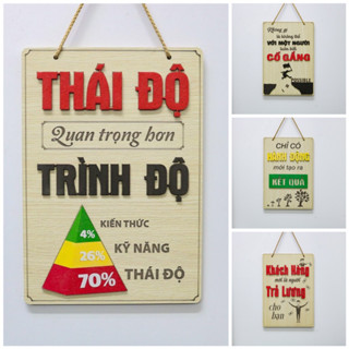 Bảng Gỗ Decor Khẩu Hiệu Tạo Động Lực Trang Trí Nhà Cửa Treo Tường