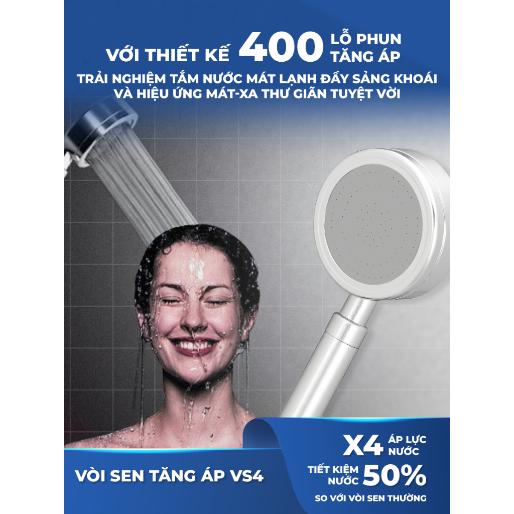 Vòi sen tăng áp Luva VS4, BH 1 năm, đổi lỗi 100 ngày, LUVA Việt Nam