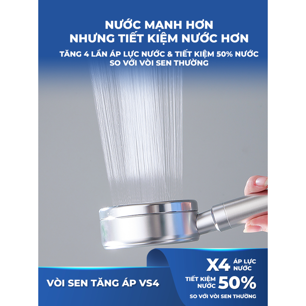 Vòi sen tăng áp Luva VS4, BH 1 năm, đổi lỗi 100 ngày, LUVA Việt Nam