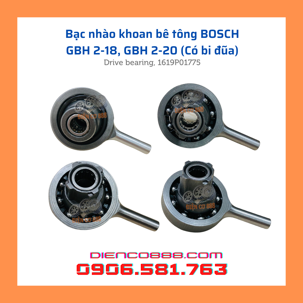 Bi chao - bạc nhào khoan BOSCH GBH 2-18 và GBH 2-20 có bi đũa (Drive Bearing, 1619P01775)