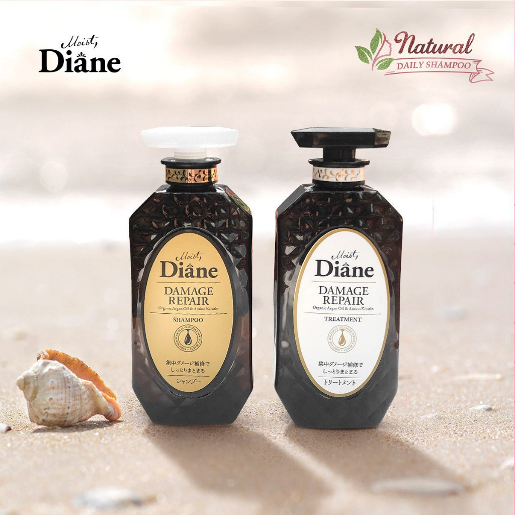 Cặp Gội Xả Phục Hồi Tóc Hư Tổn Nặng Moist Diane Extra Damage Repair dành cho tóc khô, xơ, chẻ ngọn - 450mlx2