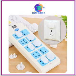 Set 10 nút chặn ổ điện 2 chấu - combo 10 nút bịt ổ cắm điện an toàn cho bé gd73