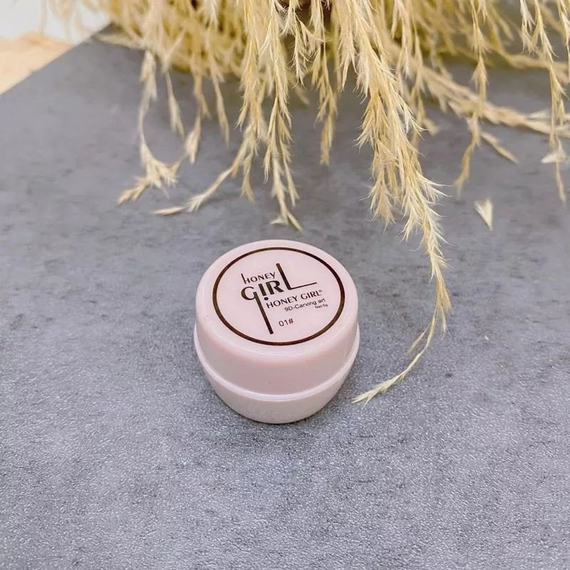 Hủ Gel khô nặn hoa Honey Girl Trắng , tạo hình charm trang trí - Sushi nail mi