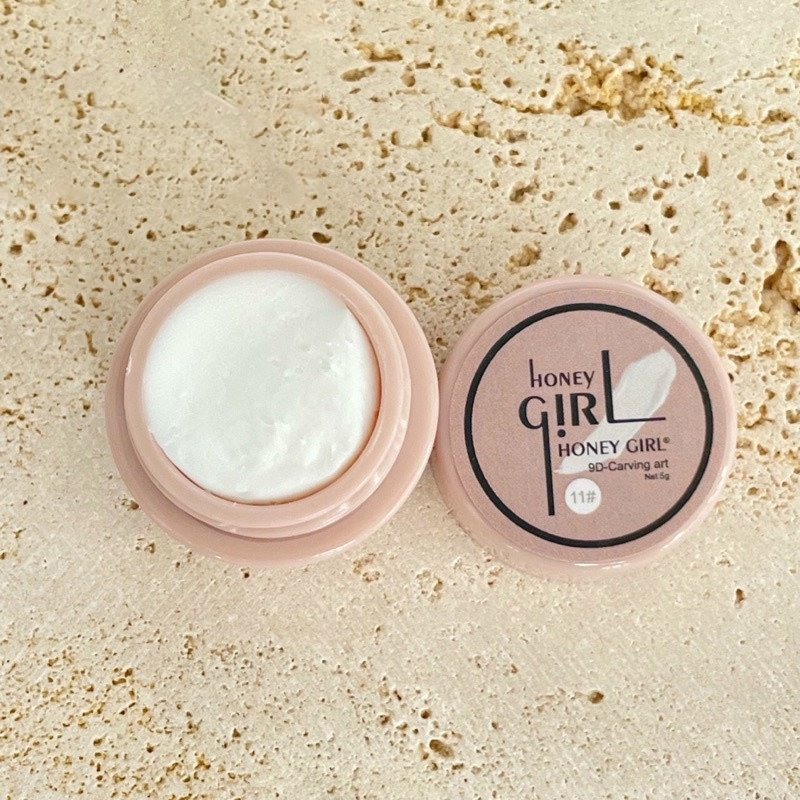 Hủ Gel khô nặn hoa Honey Girl Trắng , tạo hình charm trang trí - Sushi nail mi