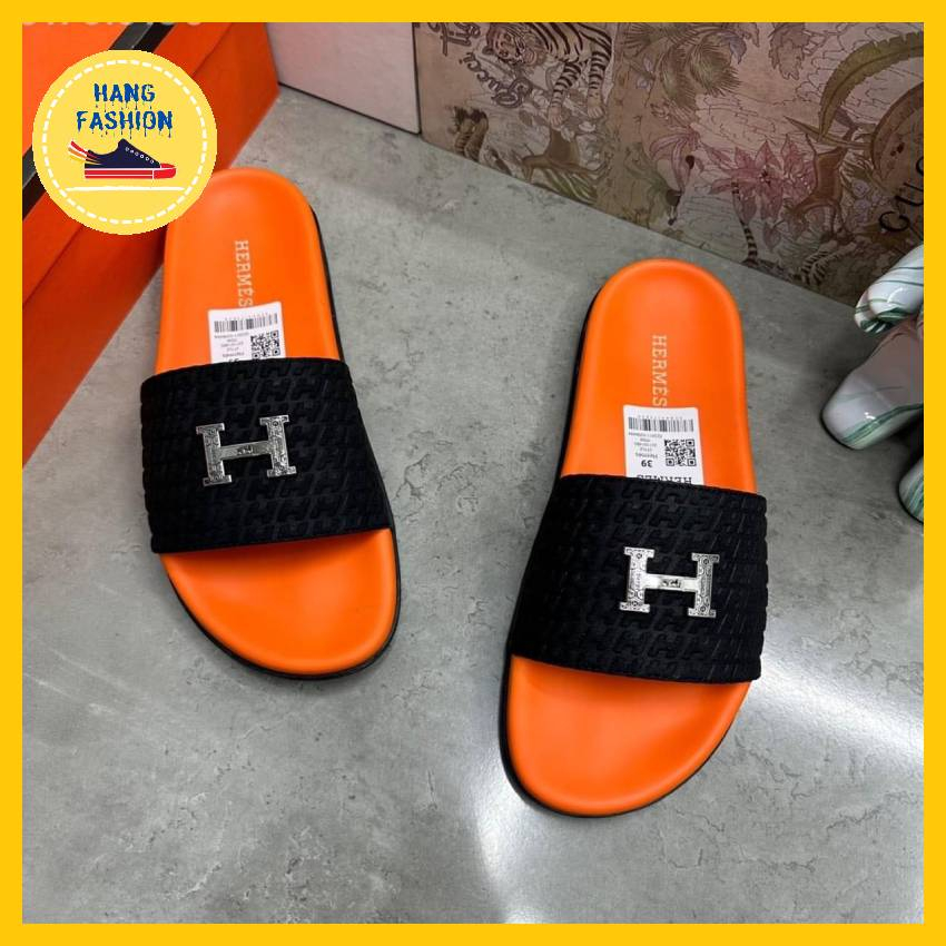 Dép quai ngang nam HERMESS cao cấp êm chân chống nước SANG ĐẸP ÊM CHÂN Mới nhất 2023