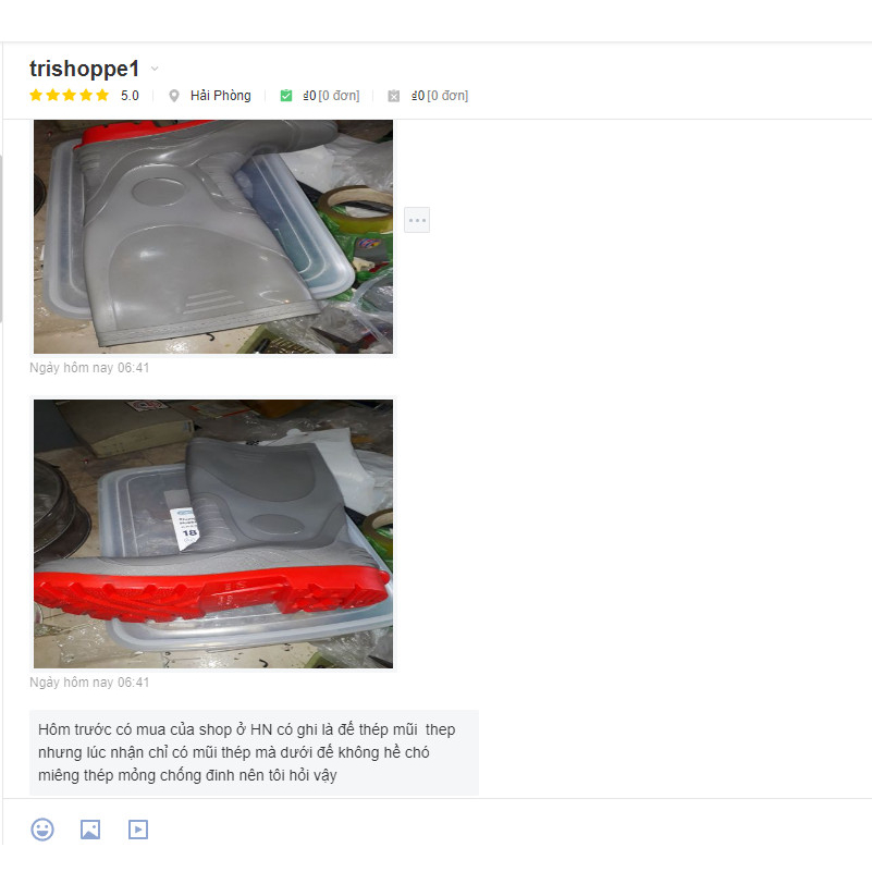 Ủng mũi thép đế thép,  Ủng bảo hộ chống đinh mũi sắt lót sắt đi làm việc dẵm đinh sắt thoải mái