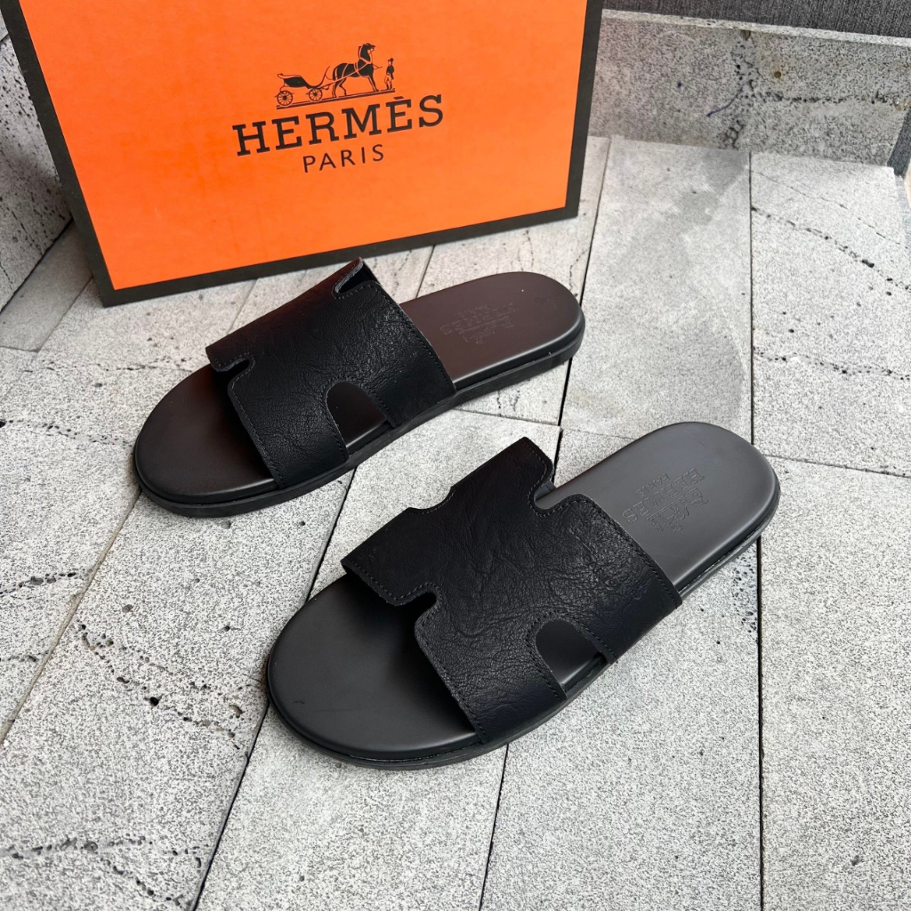 Dép HM Nam Đen Cao Su Cao Cấp - Dép Thời Trang Nam Chữ H Bản Black Hot Nhất Năm 2023