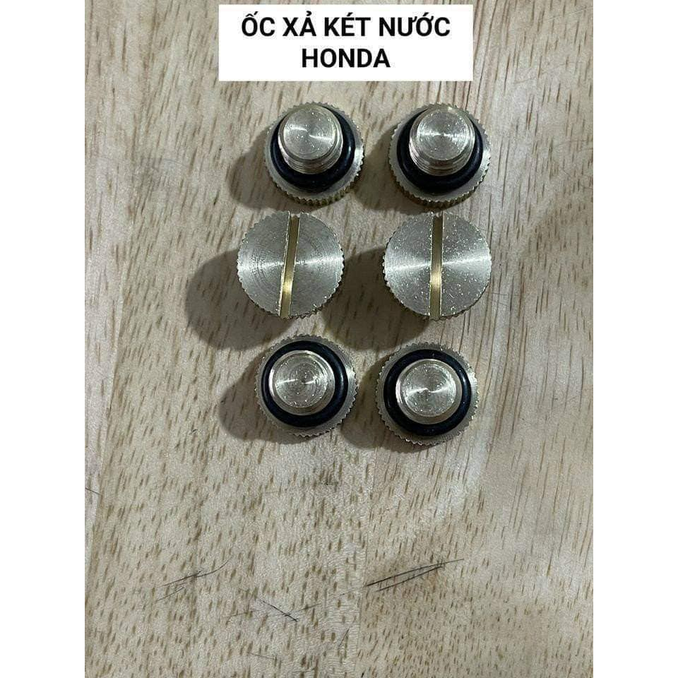 Ốc xả két nước đồng thau DONGHETHUYHANG cho xe Honda và Yamaha
