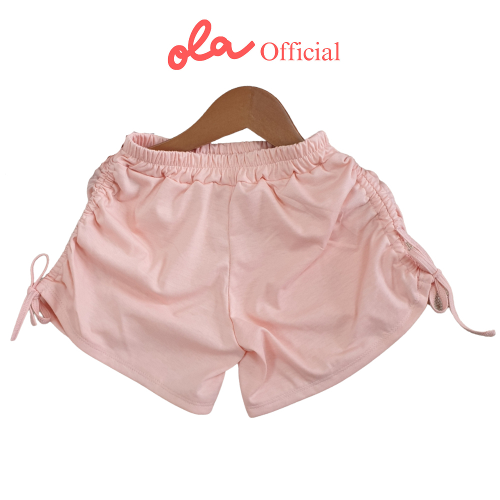 Quần short cho bé gái thun cotton rút dây