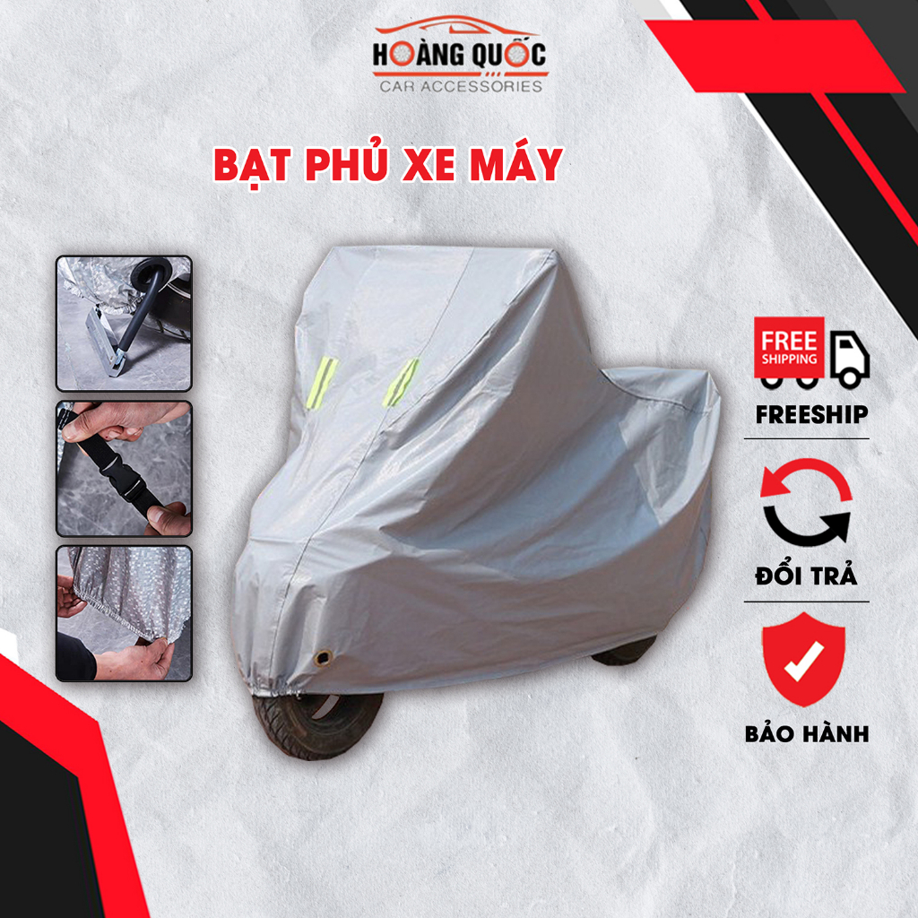 Bạt Phủ Xe Máy Chống Mưa, Nắng, Bụi Bẩn Chất Lượng Cao Chống Thấm Tuyệt Đối, Bao Trùm Cả Xe
