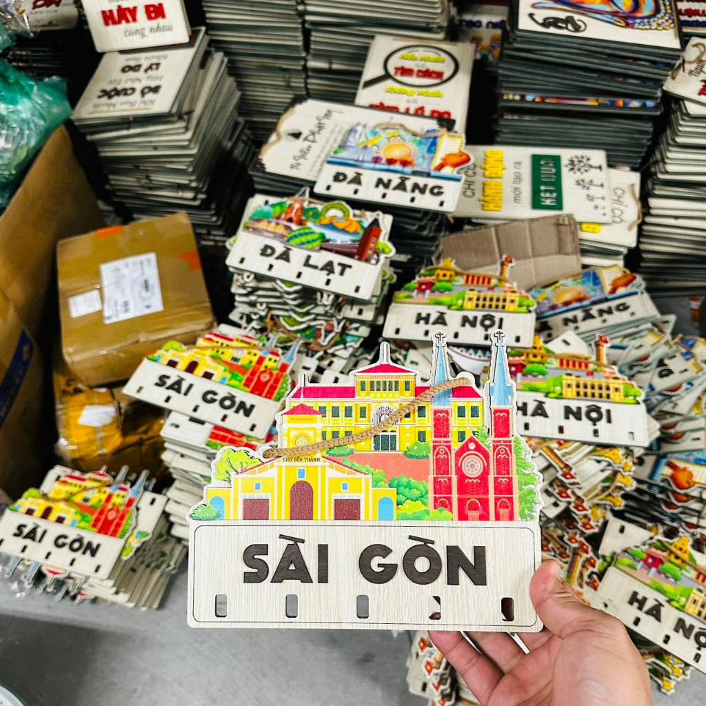 Bảng Treo Móc Khóa Các Cảnh Danh Lam - Bảng Gỗ Decor Trang Trí Nhà Cửa Treo Tường