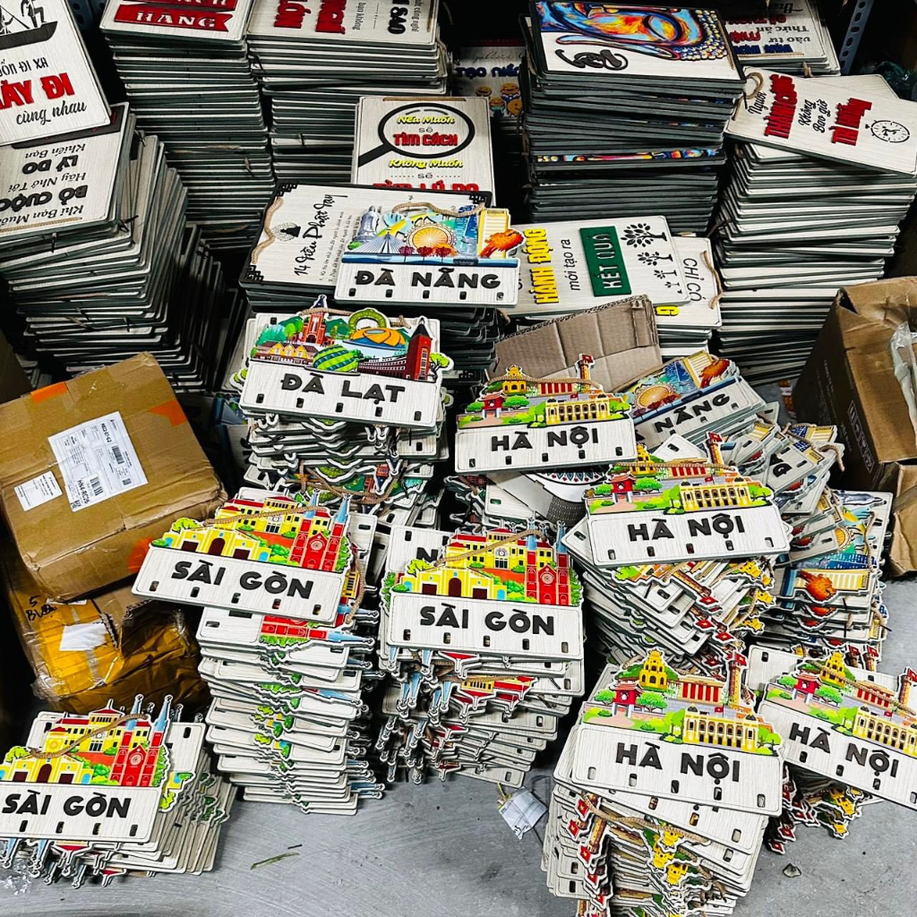 Bảng Treo Móc Khóa Các Cảnh Danh Lam - Bảng Gỗ Decor Trang Trí Nhà Cửa Treo Tường