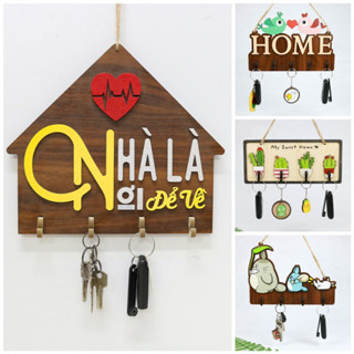 Bảng Gỗ Treo Móc Khóa Nhiều Mẫu Siêu Xinh - Bảng Gỗ Decor Trang Trí Nhà Cửa Treo Tường