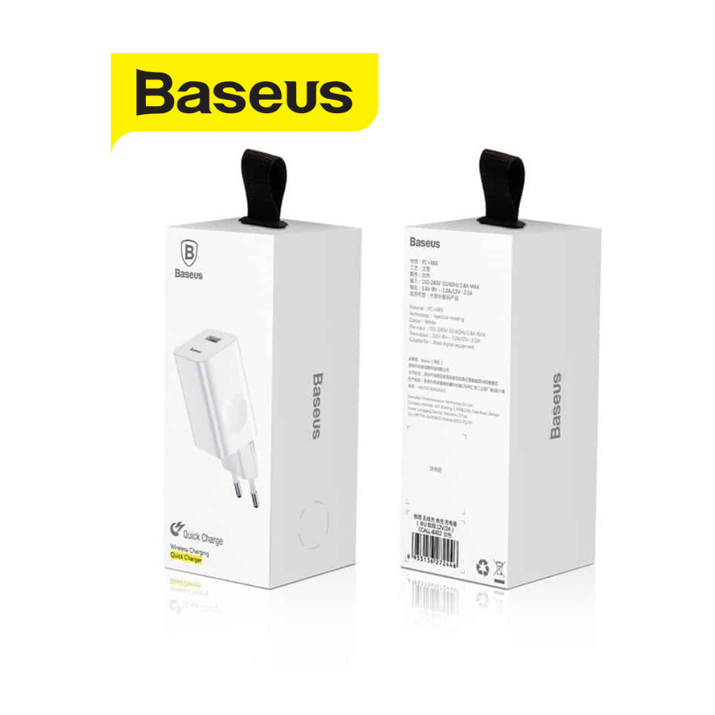 Củ sạc Baseus Quick Charge 1 cổng USB hỗ trợ sạc 5V/3A, chân dẹt