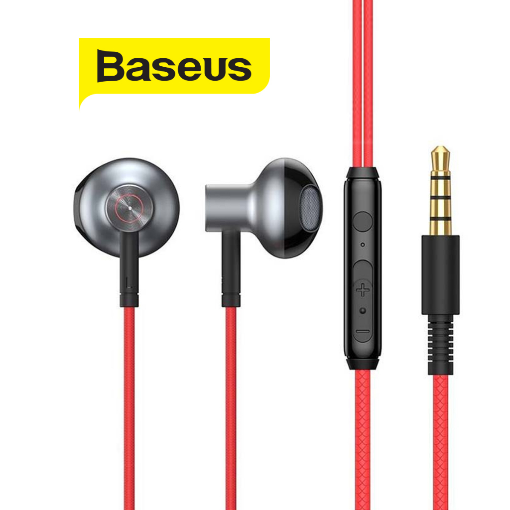 Tai nghe có dây Baseus H19 có mic đàm thoại chất lượng cao,âm thanh sống động 6D, , đeo êm tai, dây dài 120cm