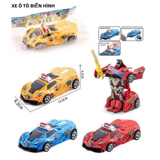 Đồ chơi ô tô biến hình robot transformers 2in1 chạy đà
