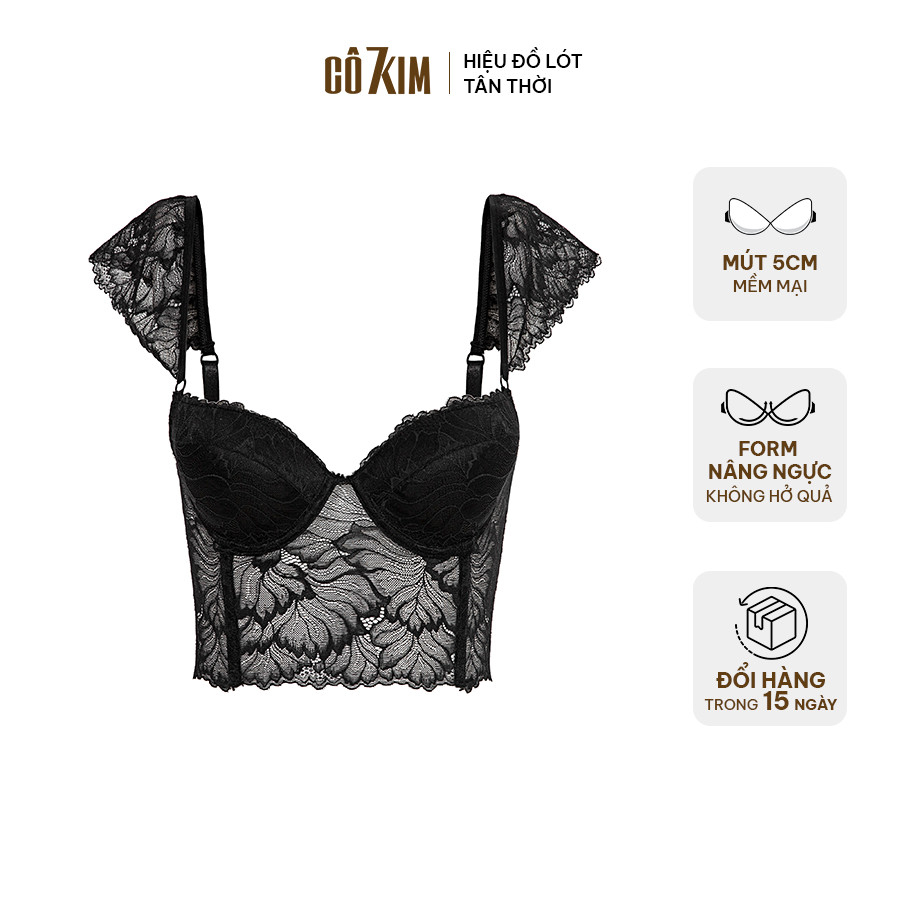 Áo Nâng Ngực Nữ Bản To CÔ 7 KIM, Mút Dày 5cm Tạo Khe Tự Nhiên Dây Vai Bèo Che Khuyểt Điểm Bắp Tay Phù Hợp Cup A - PCTF