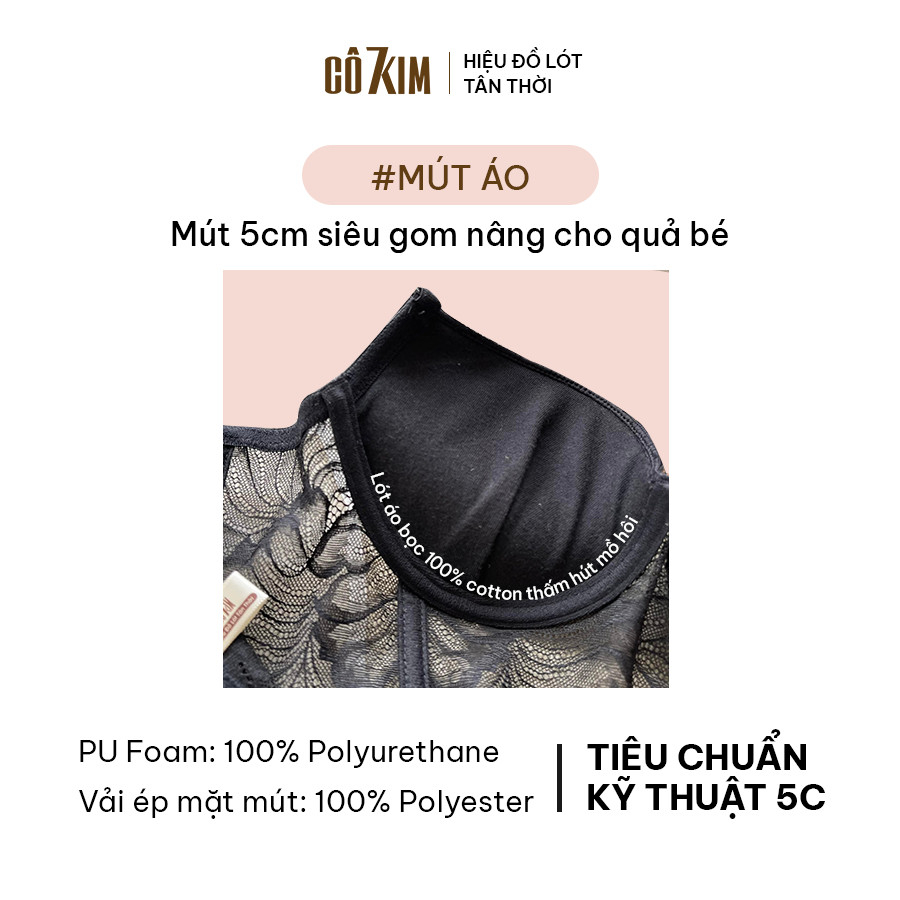 Áo Nâng Ngực Nữ Bản To CÔ 7 KIM, Mút Dày 5cm Tạo Khe Tự Nhiên Dây Vai Bèo Che Khuyểt Điểm Bắp Tay Phù Hợp Cup A - PCTF