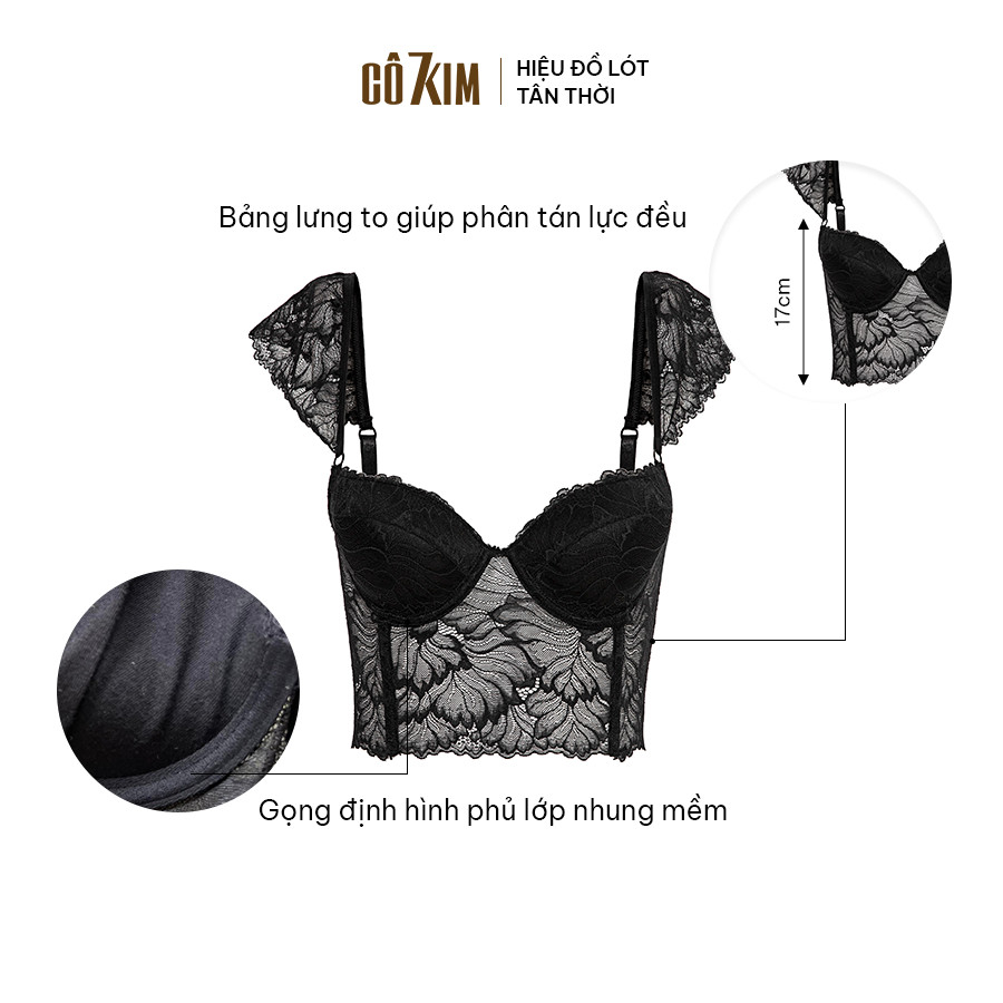 Áo Nâng Ngực Nữ Bản To CÔ 7 KIM, Mút Dày 5cm Tạo Khe Tự Nhiên Dây Vai Bèo Che Khuyểt Điểm Bắp Tay Phù Hợp Cup A - PCTF