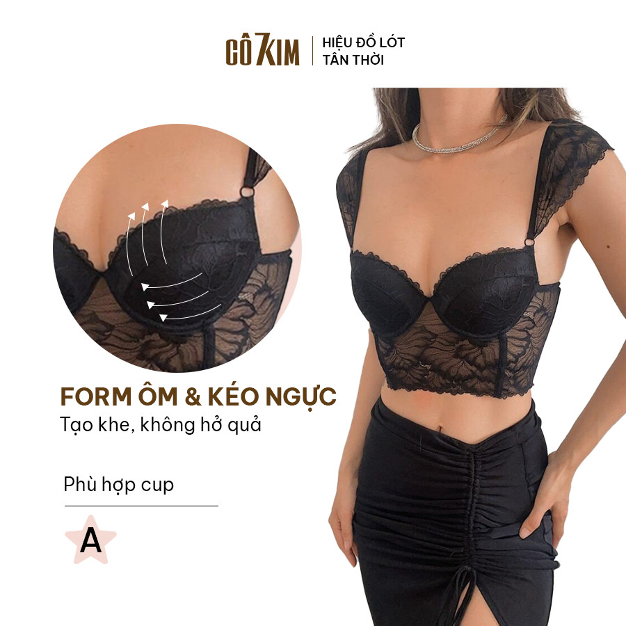 Áo Nâng Ngực Nữ Bản To CÔ 7 KIM, Mút Dày 5cm Tạo Khe Tự Nhiên Dây Vai Bèo Che Khuyểt Điểm Bắp Tay Phù Hợp Cup A - PCTF
