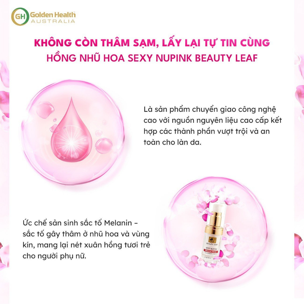 [GOLDEN HEALTH] Hồng Nhũ Hoa Sexy Nupink Beauty Leaf 10ml