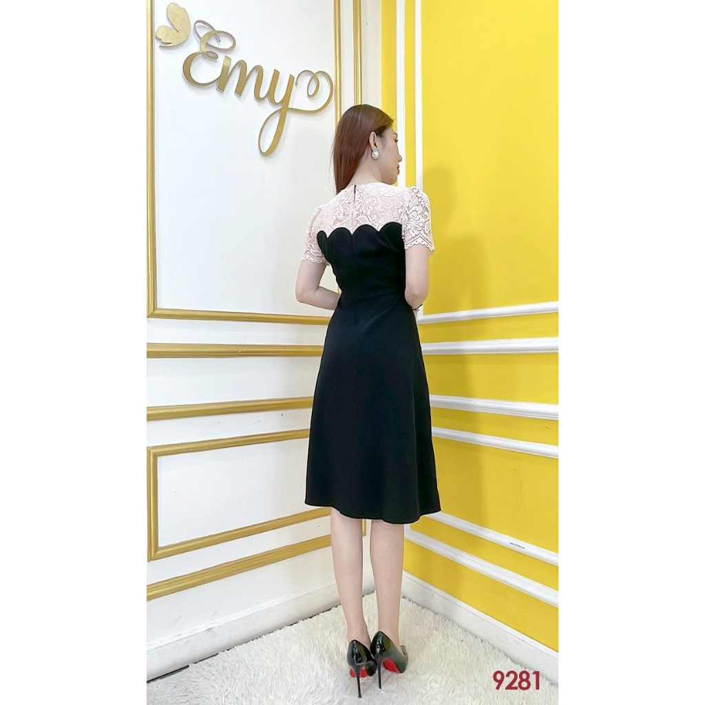 Đầm EMY EM9281 Xoè Phối Ren