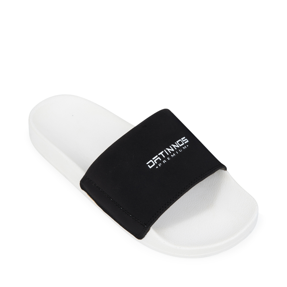 Dép Quai Ngang Unisex Nam Nữ DATINNOS Da Lộn Đế PU Màu Đen Trắng-B03 Chính Hãng