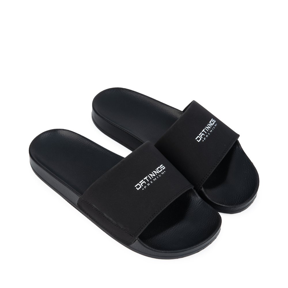 Dép Quai Ngang Unisex Nam Nữ DATINNOS Da Lộn Đế PU Màu Đen Trắng-B03 Chính Hãng