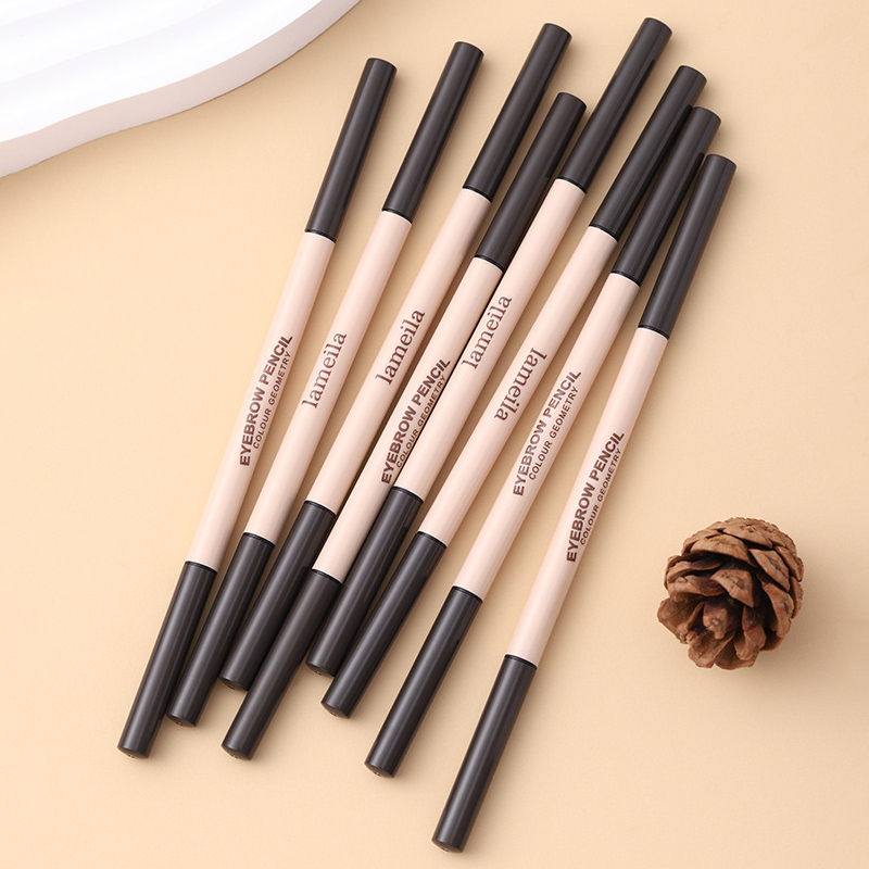 🎶Chì Kẻ Mày Hàn Quốc Vỏ Hồng 2 Đầu Không Thấm Nước Lâu Trôi Lameila Eyebrown