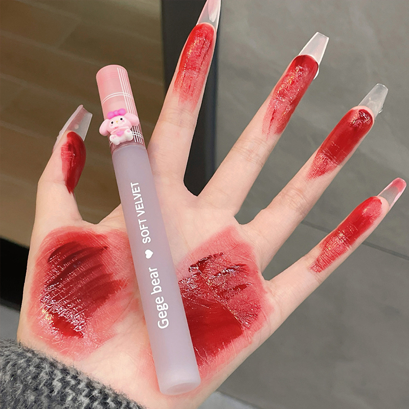 💄Son kem lì cún xanh GEGE BEAR Soft Velvet nhung lì bền màu lâu trôi chính hãng nội địa Trung