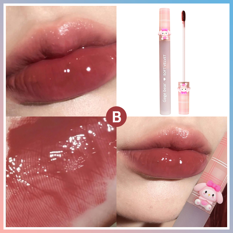 💄Son kem lì cún xanh GEGE BEAR Soft Velvet nhung lì bền màu lâu trôi chính hãng nội địa Trung