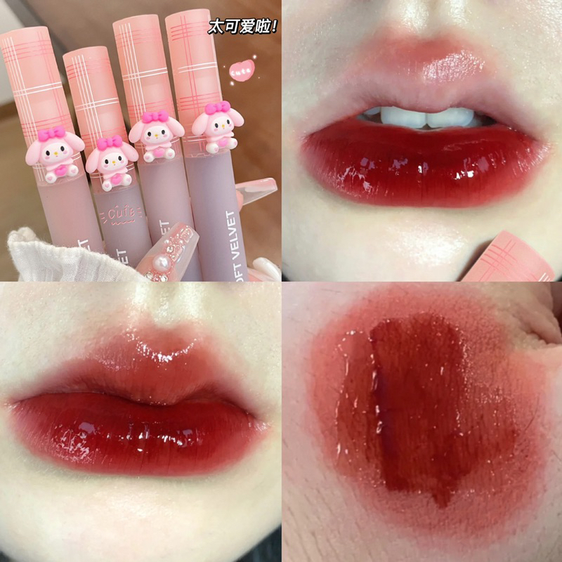 💄Son kem lì cún xanh GEGE BEAR Soft Velvet nhung lì bền màu lâu trôi chính hãng nội địa Trung