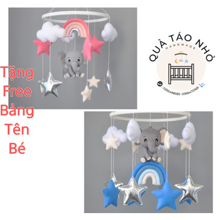 Đồ chơi treo nôi voi cầu vòng
