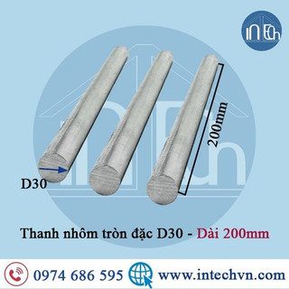 Nhôm thanh tròn đặc a6061 hq phi 30mm