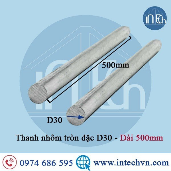 NHÔM THANH TRÒN ĐẶC A6061 HQ PHI 30mm