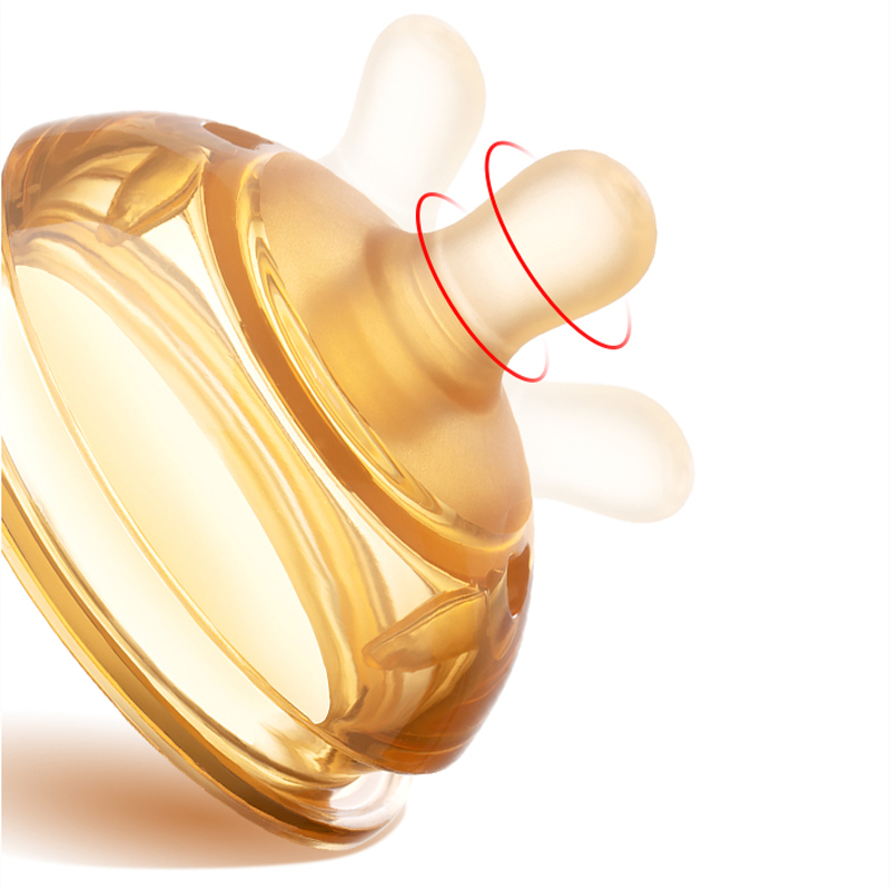 Bình sữa HAPAIR cao cấp cho bé núm sữa silicon thiết kế mô phỏng đầu ti mẹ 280ml