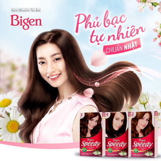 Thuốc nhuộm tóc Bigen Speedy, thuốc nhuộm phủ bạc nhập khẩu, thảo mộc thiên nhiên
