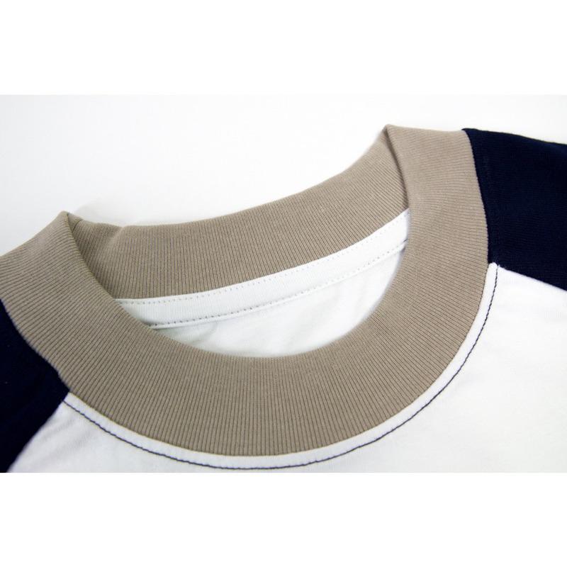 Áo Raglan Unisex Trơn Nam Nữ Phối 3 Màu 100% Cotton Thoáng Mát