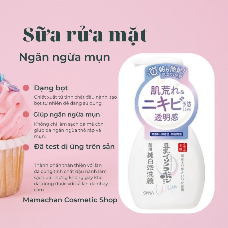 Sữa rửa mặt ngăn ngừa mụn của Nhật