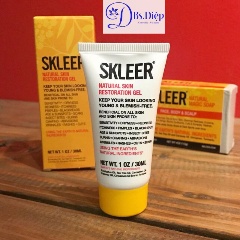 Gel giảm viêm, dưỡng ẩm, phục hồi da SKLEER Natural Skin Restoration