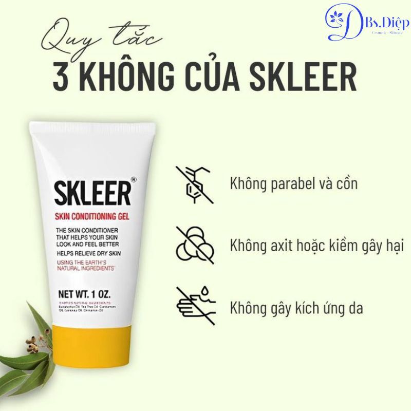 Gel giảm viêm, dưỡng ẩm, phục hồi da SKLEER Natural Skin Restoration
