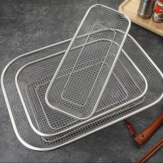 Rổ lưới đựng thức ăn chiên inox 304 sáng bóng cao cấp - Rổ đũa muỗng inox, rổ lưới inox đựng hoa quả