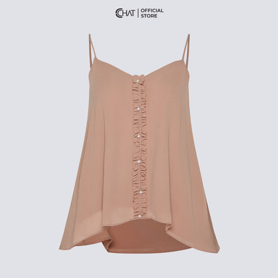 Áo Thun Nữ 𝐂𝐂𝐇𝐀𝐓 Kiểu 2 Dây Chất Chiffon Cao Cấp Phong Cách Trẻ Trung Năng Động 12AAL2002ST