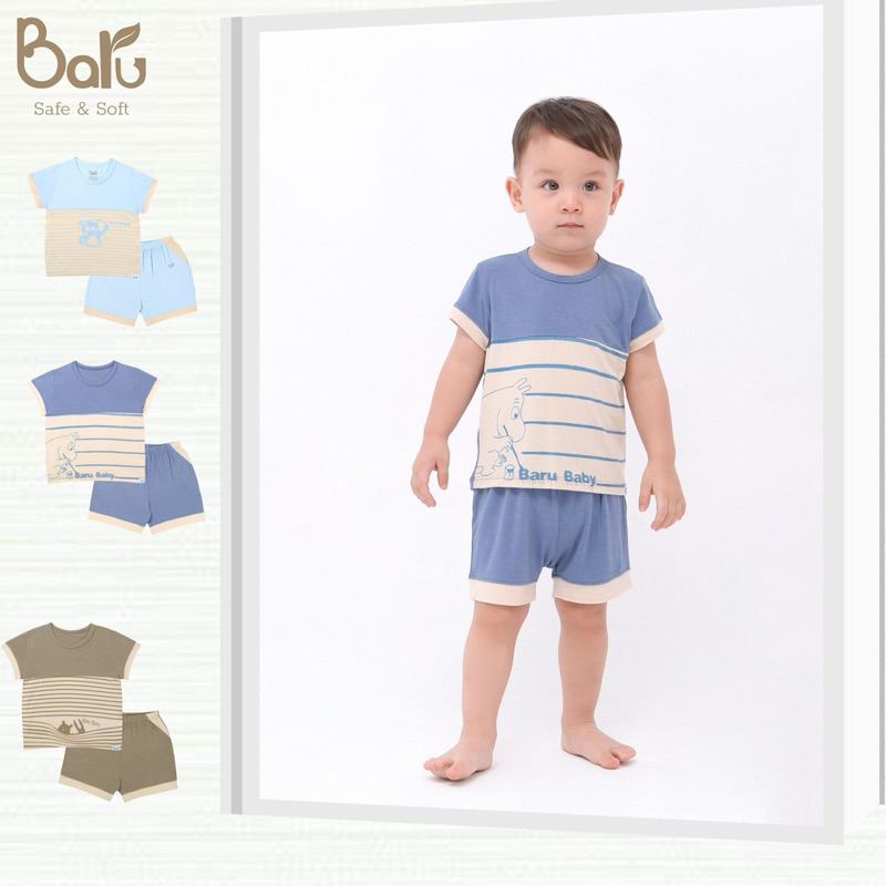 Balu - bộ cộc tay kẻ sọc cho bé trai bé gái